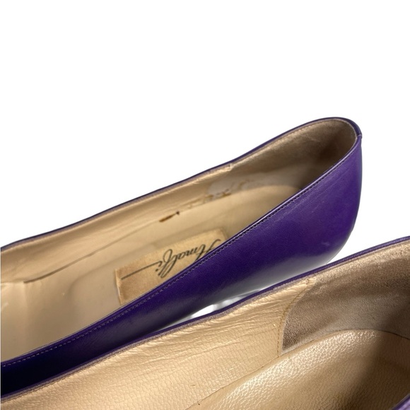 Amalfi vintage purple leather kitten heel women size 9B made in Italy - Picture 7 of 12